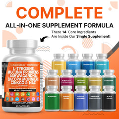 Clean Nutraceuticals Bacopa Monnieri capsule image for memory and concentration support.