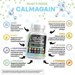 Clean Nutraceuticals CalmAgain powder-dispense image suggests versatile mood balance options.
