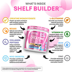 Clean Nutraceuticals Creatine for Women bottle front emphasizes all-in-one fitness blend