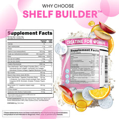 Clean Nutraceuticals Creatine for Women label detail shows collagen and biotin benefits