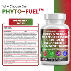 Clean Nutraceuticals Reds & Greens product label highlights USA-made quality and sourcing.