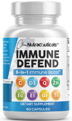 Clean Nutraceuticals Immune Defense 8in1 capsules support daily immune balance.