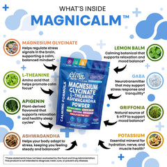 Close-up of magnesium blend dissolving in a strawberry watermelon beverage