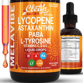Clean Nutraceuticals MelaVibe tanning drops bottle for convenient daily skin glow.