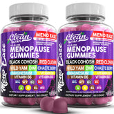 Clean Nutraceuticals Meno Ease bottle-pour shows easy daily gummies for menopause support.