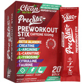 Clean Nutraceuticals Pre Stix package for on-the-go workout energy
