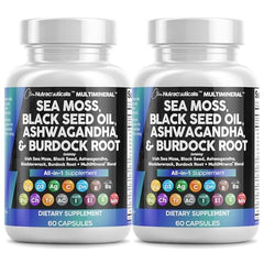 Clean Nutraceuticals sea moss blend bottle front, ideal for daily vitality support.
