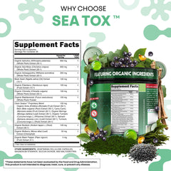 Clean Nutraceuticals Sea Tox turmeric and black seed oil detail signals antioxidant support.