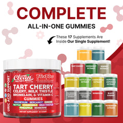 Clean Nutraceuticals tart cherry gummies pack closeup highlighting tasty wellness on the go