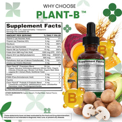 Clean Nutraceuticals Vitamin B Complex probiotic drops emphasize gut-friendly nutrition.