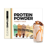 Clean Simple Eats variety-pack-flavors showcases an assorted flavor selection for convenient daily protein.