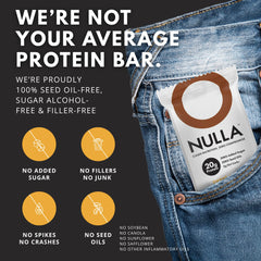 CleanForm Nulla Bar contains no seed oils for a cleaner fat profile.