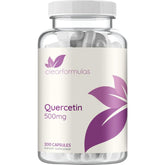 Clear Formulas Quercetin 500mg capsules for daily antioxidant support.