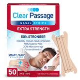 Clear Passage nasal strip in use for instant breathing support during sleep