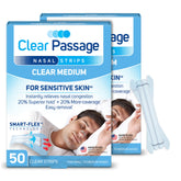 Clear Passage nasal strip bridge provides instant breathing relief during sleep