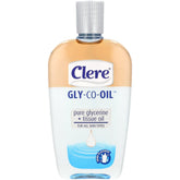 CLERE Gly-Co-Oil bottle being poured for lasting hydration and smooth skin.