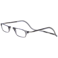 Clic magnetic reading glasses smoke with front magnet connection for quick access.