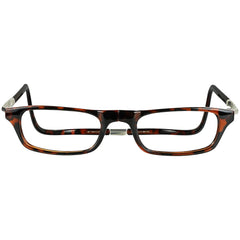 Clic reading glasses worn around the neck using a durable headband for easy reach.