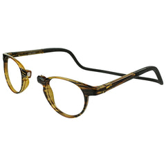 Clic Taku Havana reading glasses with front magnet closure for quick access