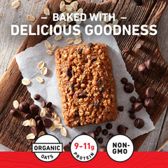 CLIF Bar chocolate chip bar close-up with oats visible