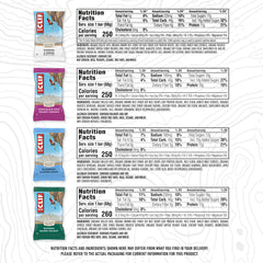 CLIF BAR Cookies & Creme bar close up shows creamy texture and crunch.
