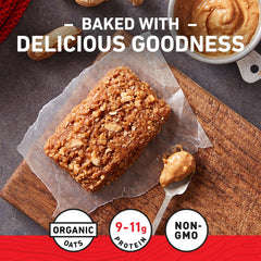 CLIF Bar Peanut butter pieces close-up, rich flavor for active days.