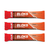 Clif Bloks Orange Energy Chews with 25 mg caffeine for fast cycling energy.