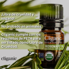 Cliganic Aceite Esencial de Canela en gotero, ideal para mezclar con portadores.
