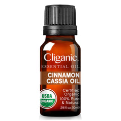 Cliganic Cinnamon Cassia oil is a single-ingredient purity essential oil.