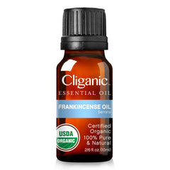 New packaging look for Cliganic Frankincense oil with single-ingredient formula
