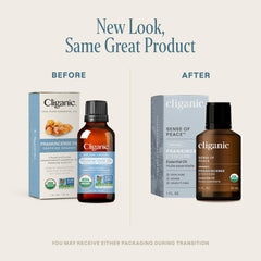 Cliganic Frankincense oil in diffuser scene highlighting pure Boswellia Serrata aroma.