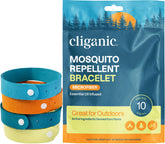 Cliganic mosquito repellent bracelets 20-pack packaging provides outdoor protection.
