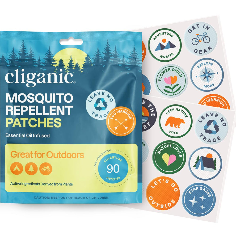 Cliganic Mosquito Repellent Stickers outdoor adventure badges deter mosquitoes during park visits