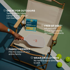 Cliganic mosquito stickers outdoor-use worn during parks or camping trips.