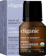 Cliganic Lavender Essential Oil bottle for aromatherapy and relaxation