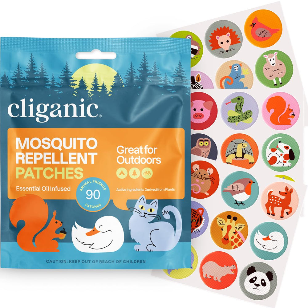 Cliganic parches animales para niños, repelentes de mosquitos duraderos para exteriores