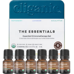 Cliganic peppermint essential oil bottle with refreshing aroma for diffusers