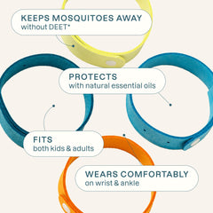 Pulseras Cliganic mosquitos microfibra, uso exterior ideal para parques y caminatas