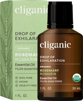 Cliganic rosemary essential oil bottle for aromatherapy and diffusion
