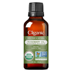 Cliganic rosemary essential oil in diffuser setup for ambience