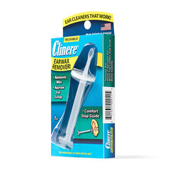 Clinere Comfort Guide narrow-scoop close-up showing gentle, precise earwax removal mechanics.