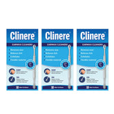Clinere ear cleaners show the flexible scoop and fin for gentle wax removal.
