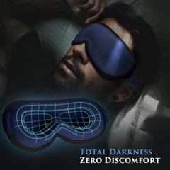 Clomay eye mask with adjustable strap for a secure, personalized fit during travel.
