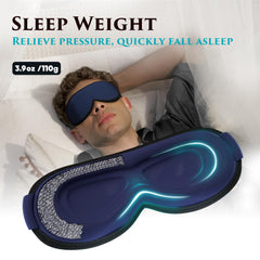 Clomay navy eye mask with high-density light-blocking fabric for blackout.