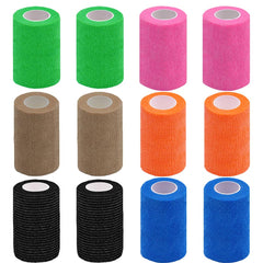 Clooflar vendaje cohesivo: 12 rollos listos para llevar y usar en cualquier lugar.