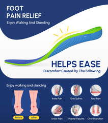 Cloudflo BG-XL plantar fasciitis insoles with heel cushion support for a natural stride