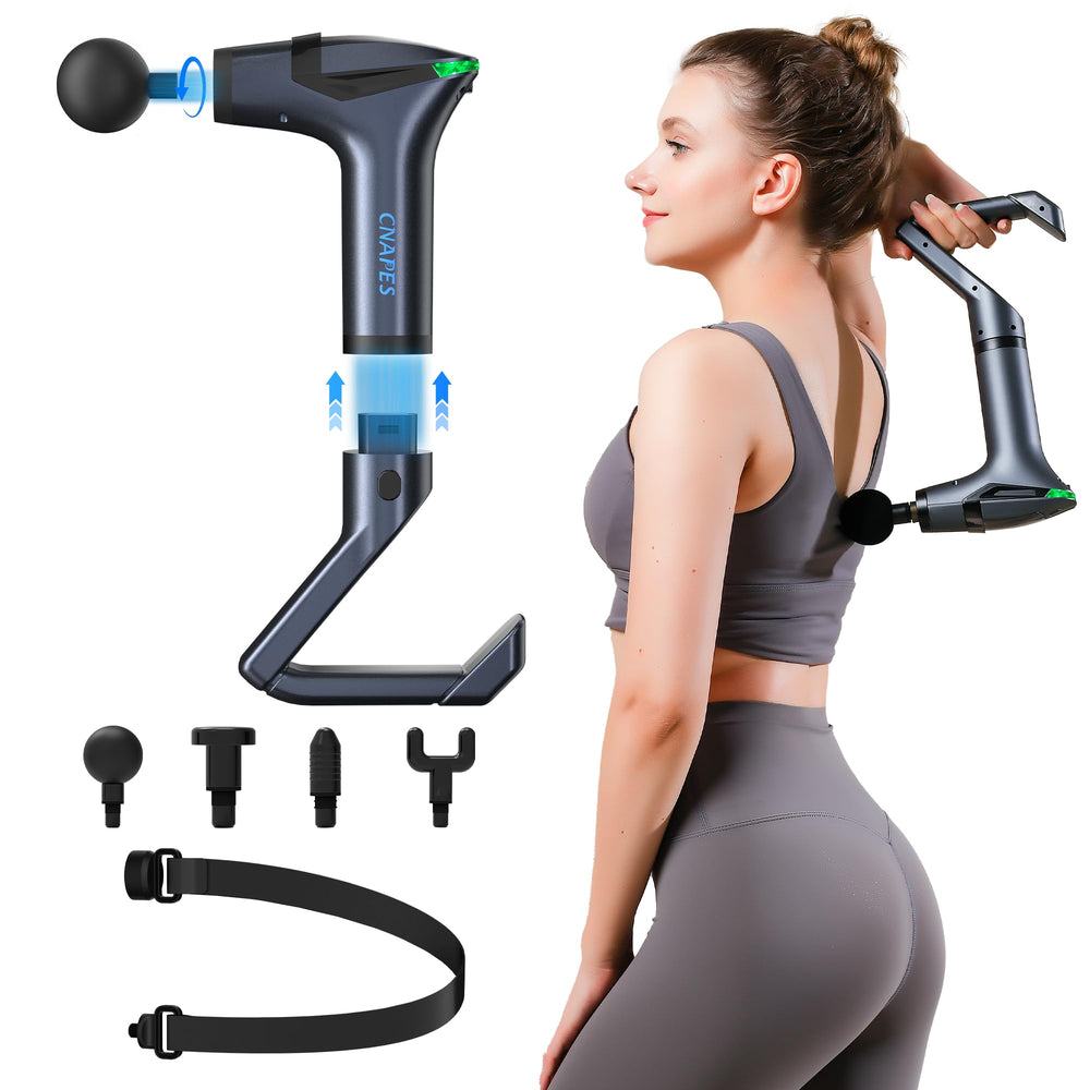CNAPES 3-in-1 massage gun deep-tissue focus on large muscle knots.
