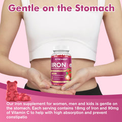 CNCHEF bear gummies close-up emphasizing vegan status and sugar-free sweetness.