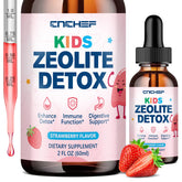 CNCHEF Zeolite Detox Drops bottle on a counter for daily immune and gut support.