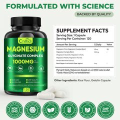 CNFHDI 4-in-1 blend infographic highlights glycine, citrate, malate, and taurate benefits.